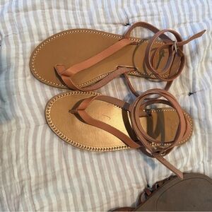 J. Crew Tan Leather Sandals